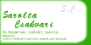 sarolta csakvari business card