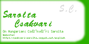 sarolta csakvari business card